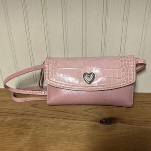 Brighton Pink Croc-Embossed Women's Bag